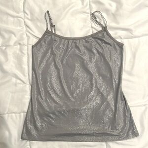 Ann Taylor Silver Stretch Tank